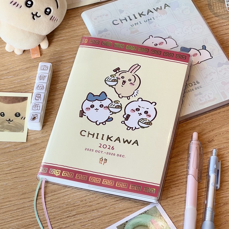 2026年Chiikawa吉伊卡哇新款日程本a5彩页月计划本学生便携手账本|undefined