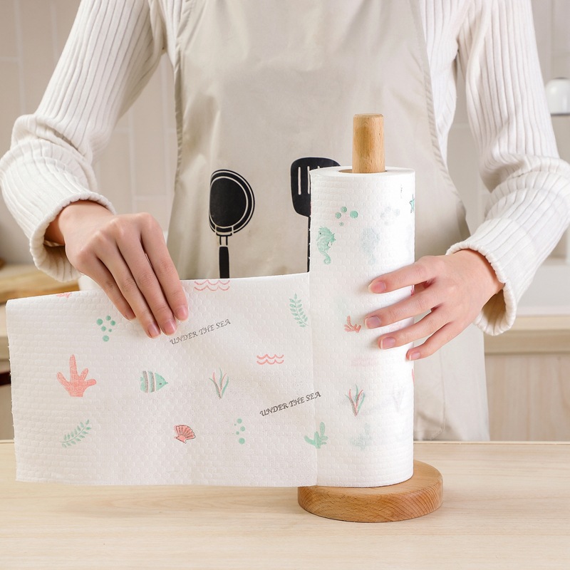 Toallitas perezosas desechables cocina grande para aumentar la absorción de agua limpieza no tejida papel de cocina paño de cocina para el hogar toalla de papel image 3
