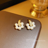 Silver needle, earrings with bow, silver 925 sample, simple and elegant design, light luxury style, internet celebrity, wholesale