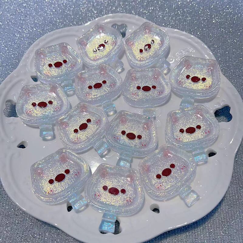 【冰透小熊煎锅】卡35×33mm萤火虫夜光 手工DIY饰品-树脂花|undefined