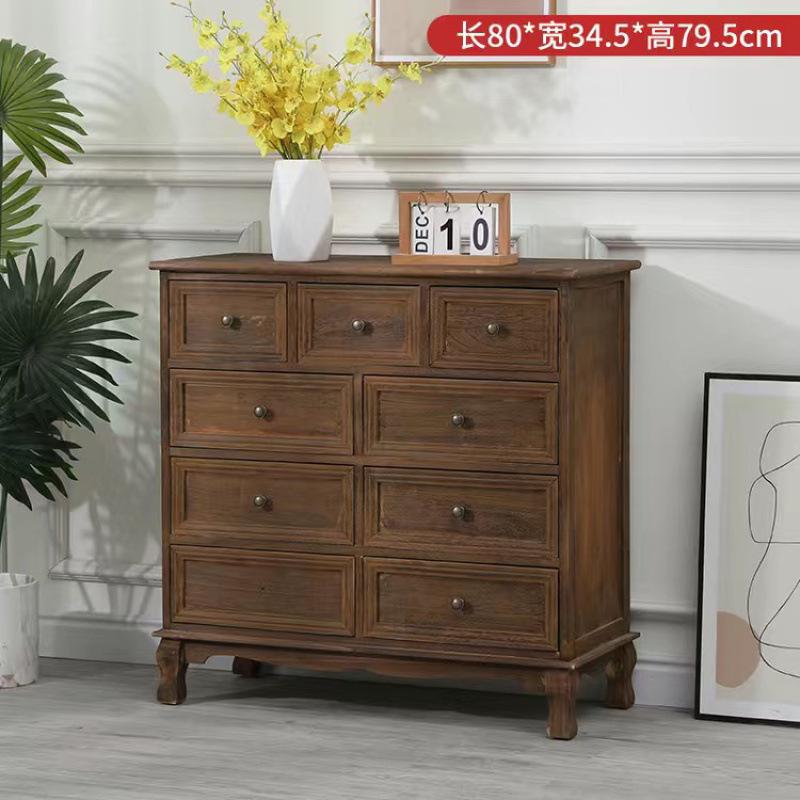 Cinco armarios de madera maciza armario de almacenamiento americano sala de estar dormitorio cabecera de cama pequeño armario de esquina armario de estilo europeo