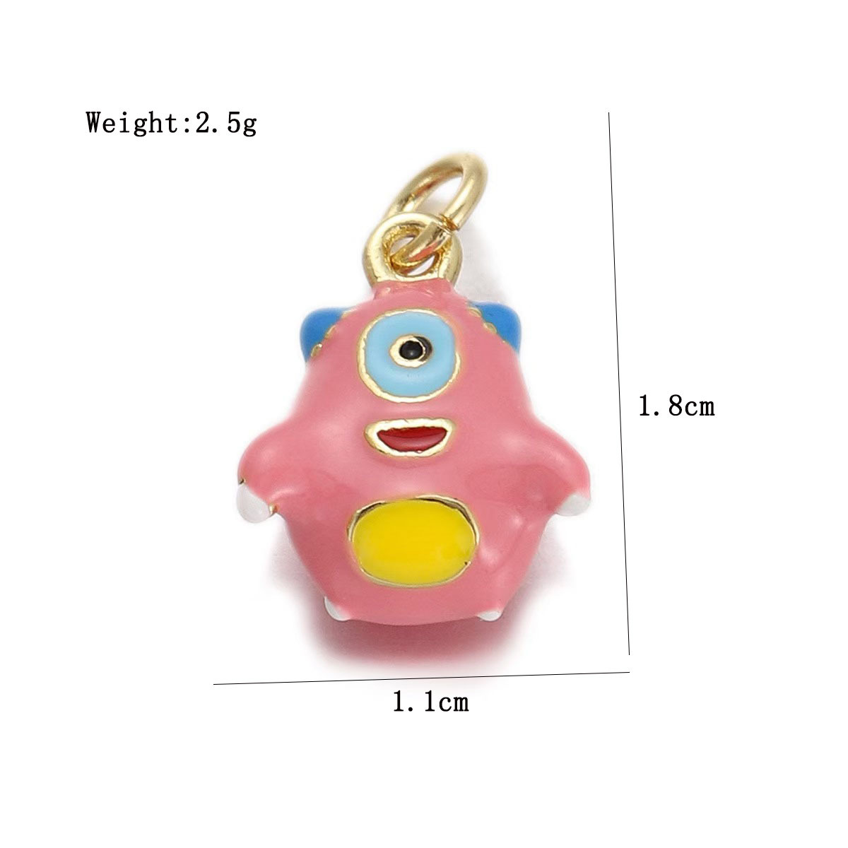 2g Weight Pendant Jewelry Making Type DIY Jewelry Accessories Classification 1 Piece Quantity Copper Material Animal Pattern All Seasons Season Enamel, Plating Design Cute Style 1 Piece Copper Animal Pendant 4