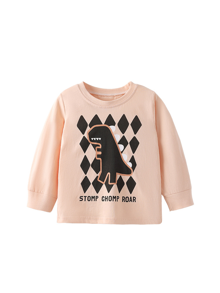 Malwee transfronterizo camiseta de cuello redondo para niños otoño y invierno nuevo estilo europeo y americano camiseta de niños pequeños guapo chaqueta de otoño