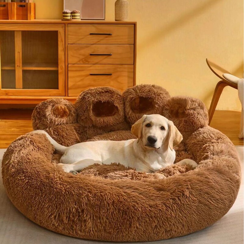 クマの足犬小屋、冬暖かい猫小屋、スリーピングマット、オールシーズン万能ペット用品、中型犬および大型犬用ソファベッド、クマの足小屋|undefined