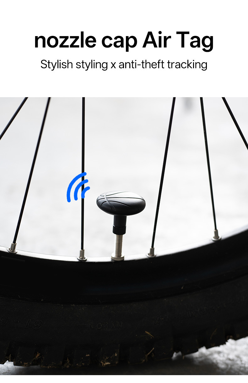 Bicycle Device Air Nozzle Cover Suitable for Airtag Electric Vehicles