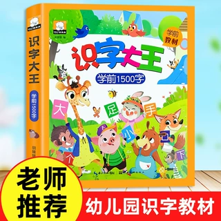 宝宝学前认字1600字识字大王全彩图注音幼儿早教启蒙识字拼音汉字