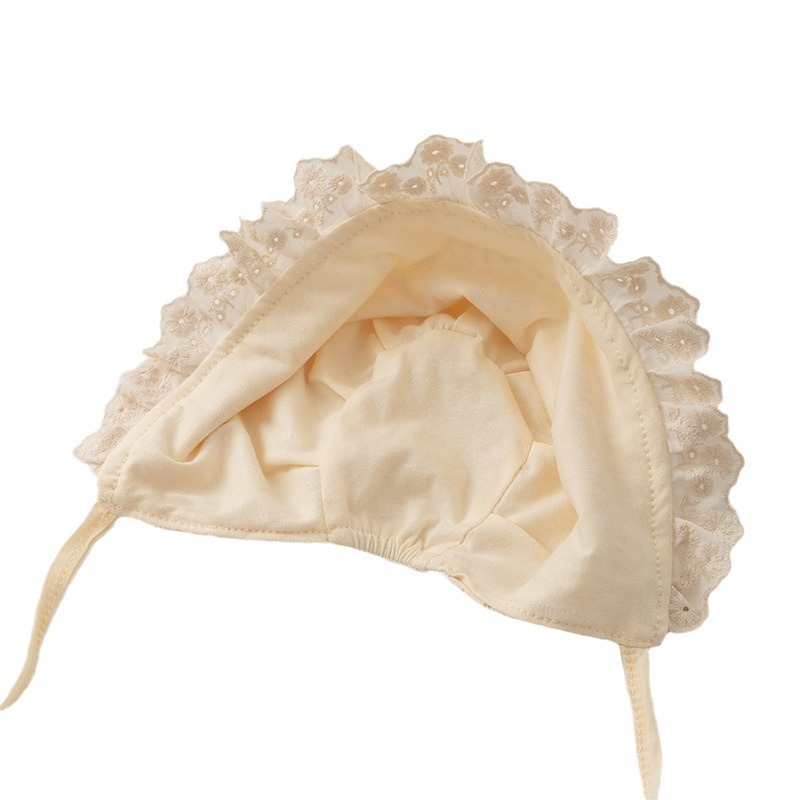 Sombrero de la corte infantil primavera y otoño gorro de princesa de flores cortas encantador versátil para bebés protectoras de oídos sombrero de protección solar