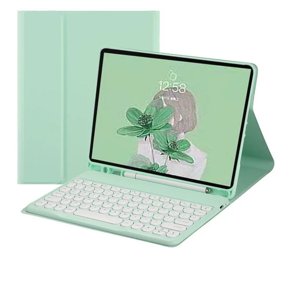 Light green + round cap keyboard