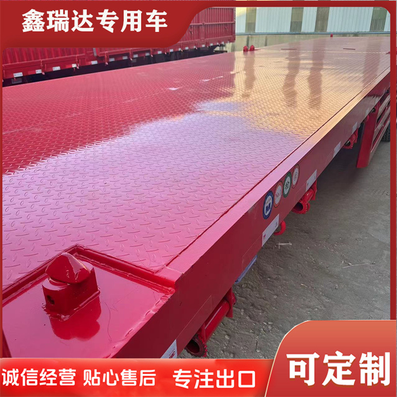 Export Heavy-Duty 40-Foot Container Transport Trailer, Durable 13m Container Flatbed Semi-Trailer