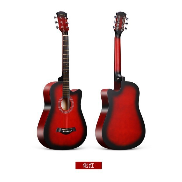 Guitarra de fábrica, guitarra folk, instrumento musical, guitarra folk de madera de 38 pulgadas, guitarra de tilo con mango de fibra de carbono.