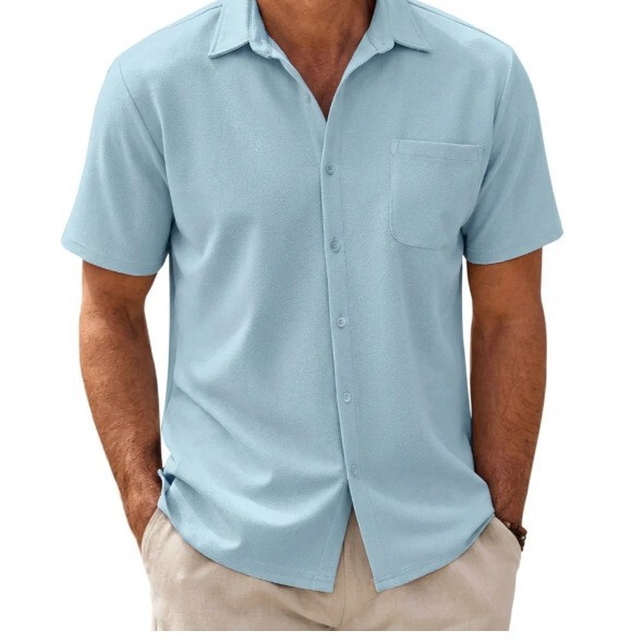 2026 Men's Cross-Border Fashion Comfortable Simple Daily Business Casual Versatile Tops and Shirts 2026 Men's Cross-Border Fashion Comfortable Simple Daily Business Casual Versatile Tops and Shirts