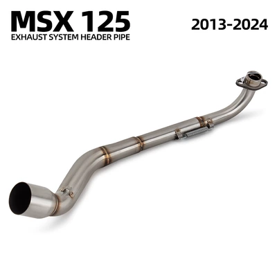 Suitable for Motorcycle Motorcycle Modified Exhaust Pipe Msx 125 Stainless Steel Front Section 2013-2024 51mm