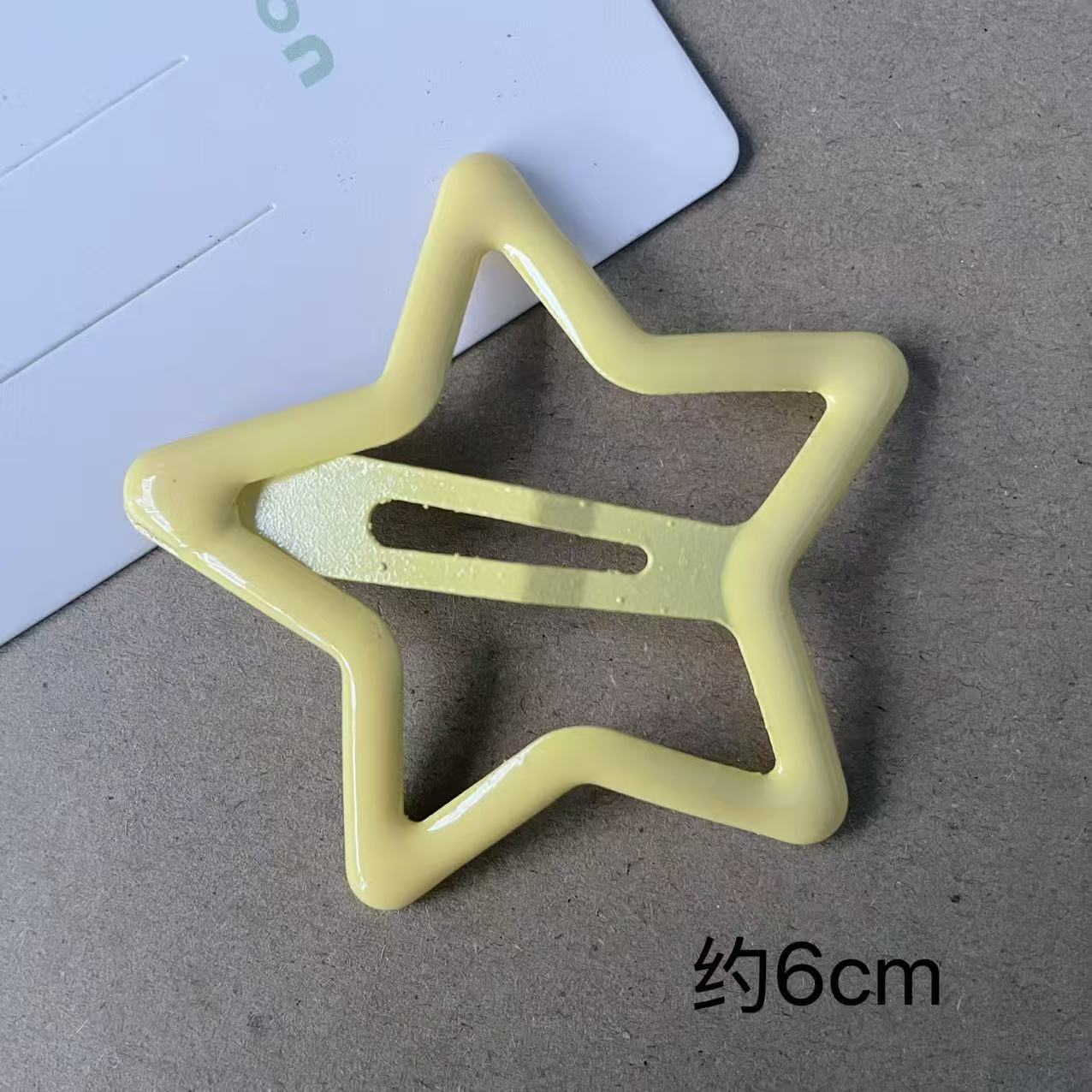 6CM Large Dopamine Candy Color Star Hair Clip Girls Side Bangs Hairpin BB Clip Teen Cute Clip