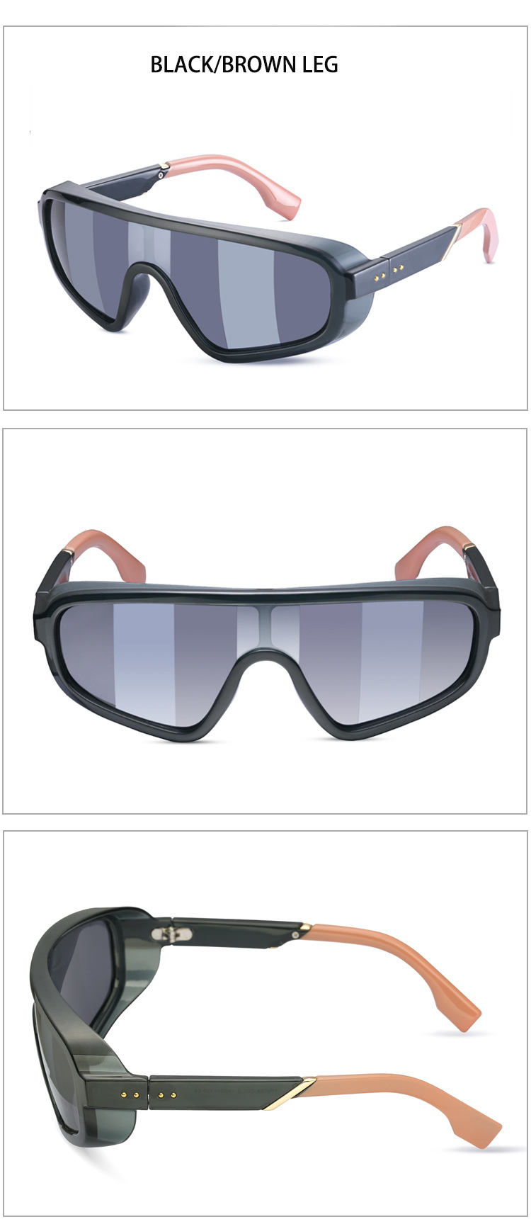 Fashion All-inclusive Windproof One-piece Protective Sunglasses Wholesale display picture 6