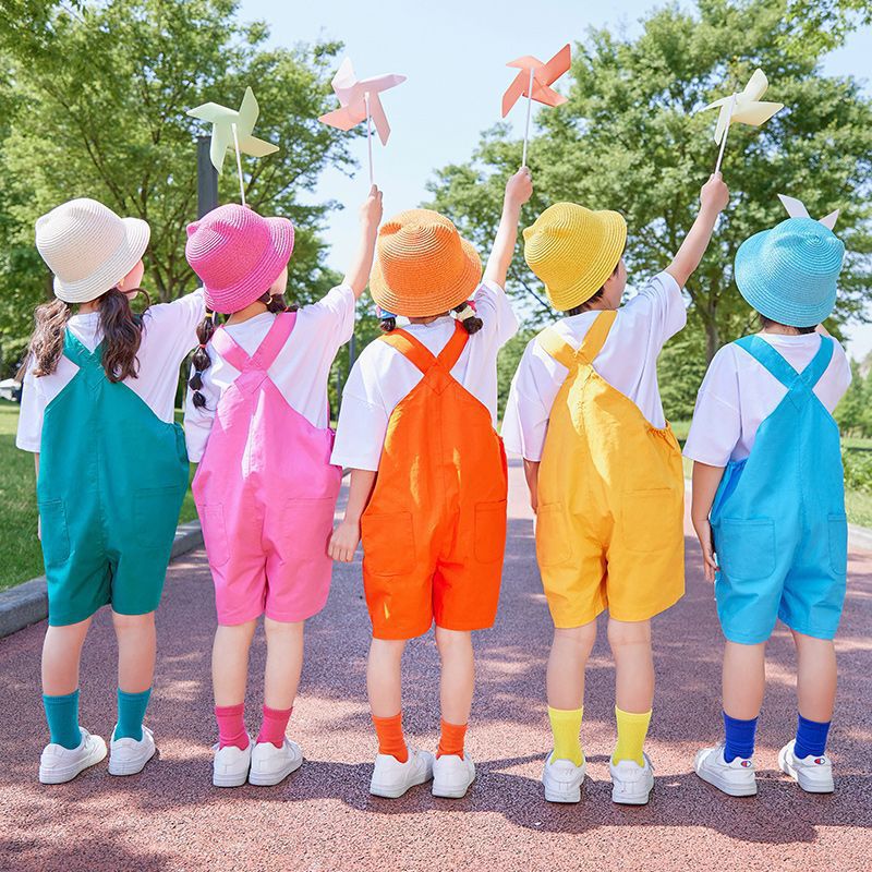 舞蹈服装六一儿童表演服装幼儿园糖果色演出服时尚毕业季拍照班服
