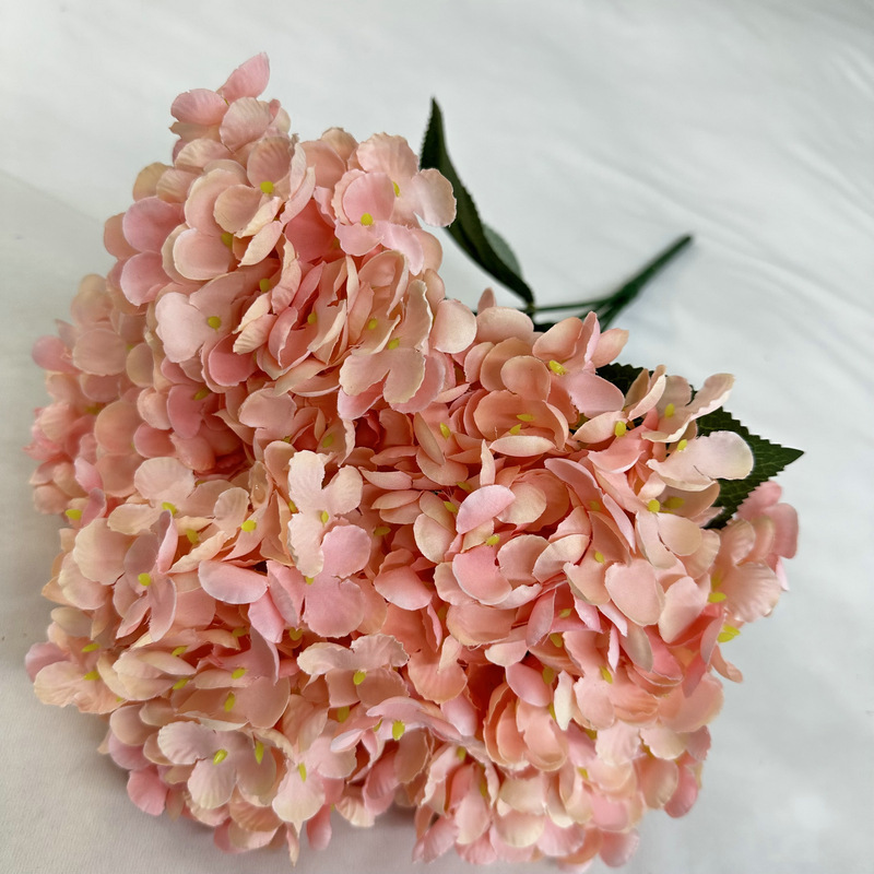 5頭の梅宇のアジサイのシミュレーションの花の単枝の大きいアジサイの結婚式場は装飾の花の列を飾って毛布の造花を磨いています。|undefined