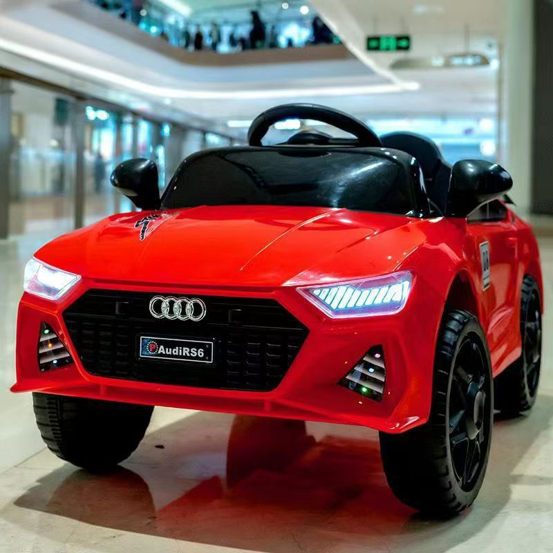 Nuevo coche eléctrico para niños de cuatro ruedas coche de juguete controlado remoto coche giratorio para bebés para hombres y mujeres se puede sentar en coche de carga