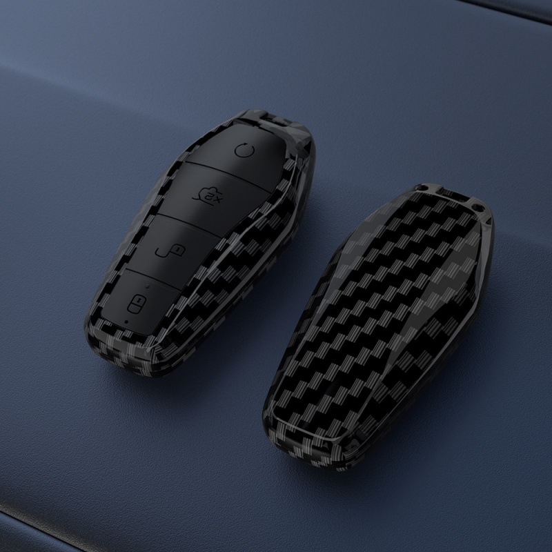 For BYD Song plus Key Set Energy Qin PLUS Tang dmi Dolphin e2 Carbon Fiber Pattern Car Keychain Bag