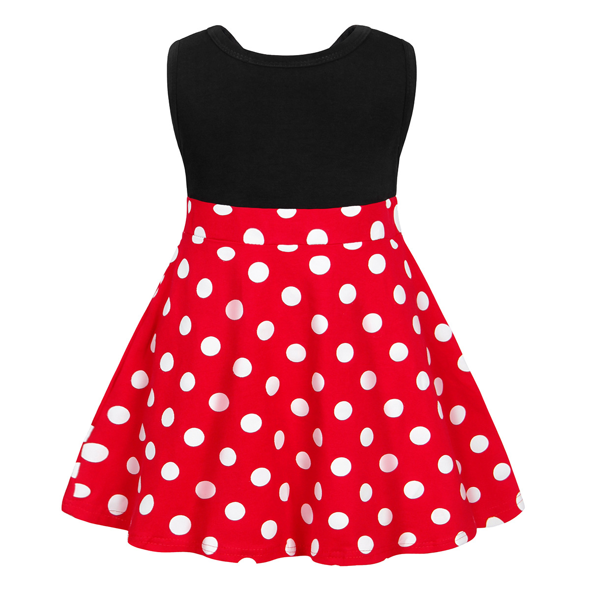 cartoon red sleevless dress sleevless with bow