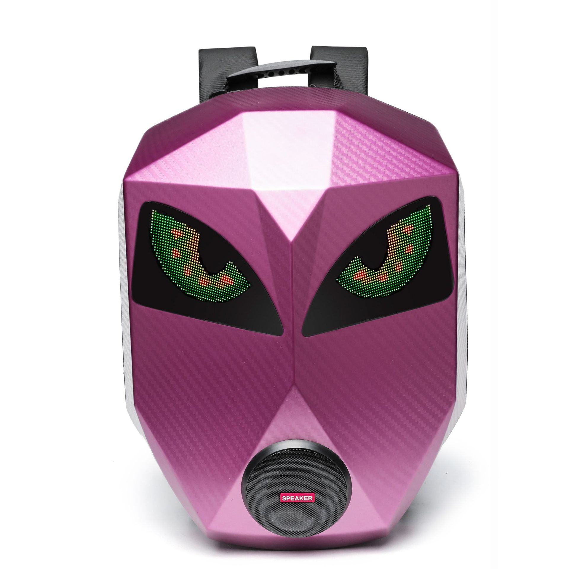 Iron Man mochila de montar altavoz LED locomotora bolsa elástica con caja de PC y forro de poliéster prismático gran capacidad