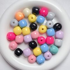 16mmの高さのペンキを焼くレギンスの玉のケーキの胚珠のストレートな穴の数珠のdiyの携帯電話のチェーンのキーホルダーのアクセサリーの部品
