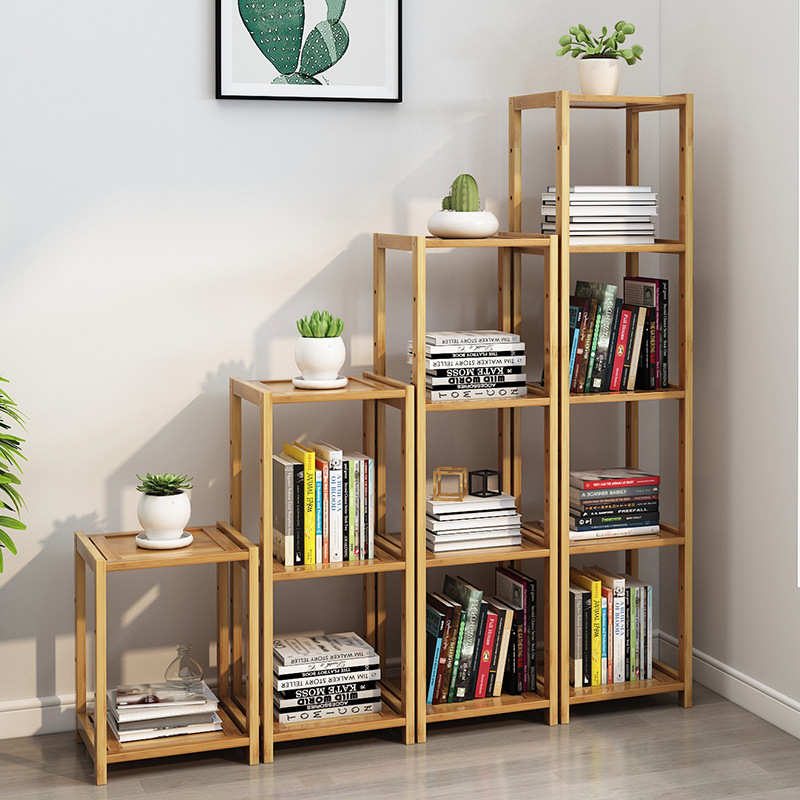 Simple bookshelf floor-standing storage rack student living room study bookcase multi-layer table storage rack home children's assembly