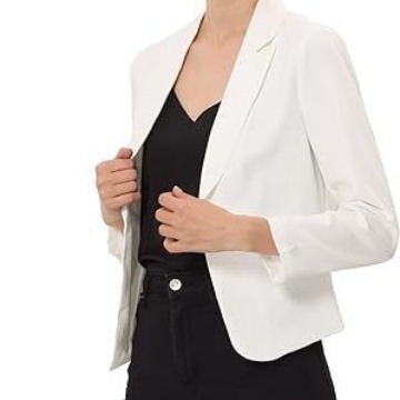 Amazon's Popular Spot Women's Front Placket Office Work Business Casual Navel-baring Suit Jacket Fully Lined