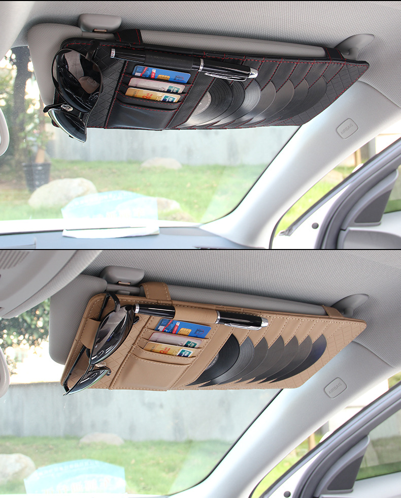Car Supplies Car Cd Bag Disc Disc Bag Storage Sun Visor Dvd Organizer Bag Multi-Functional Modification