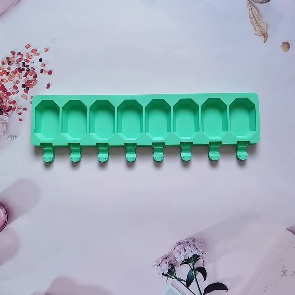 Silicone 8 con 8 lados helado de piedra 102 pastel molde de silicona molde de postre cocina horneador harina de arroz