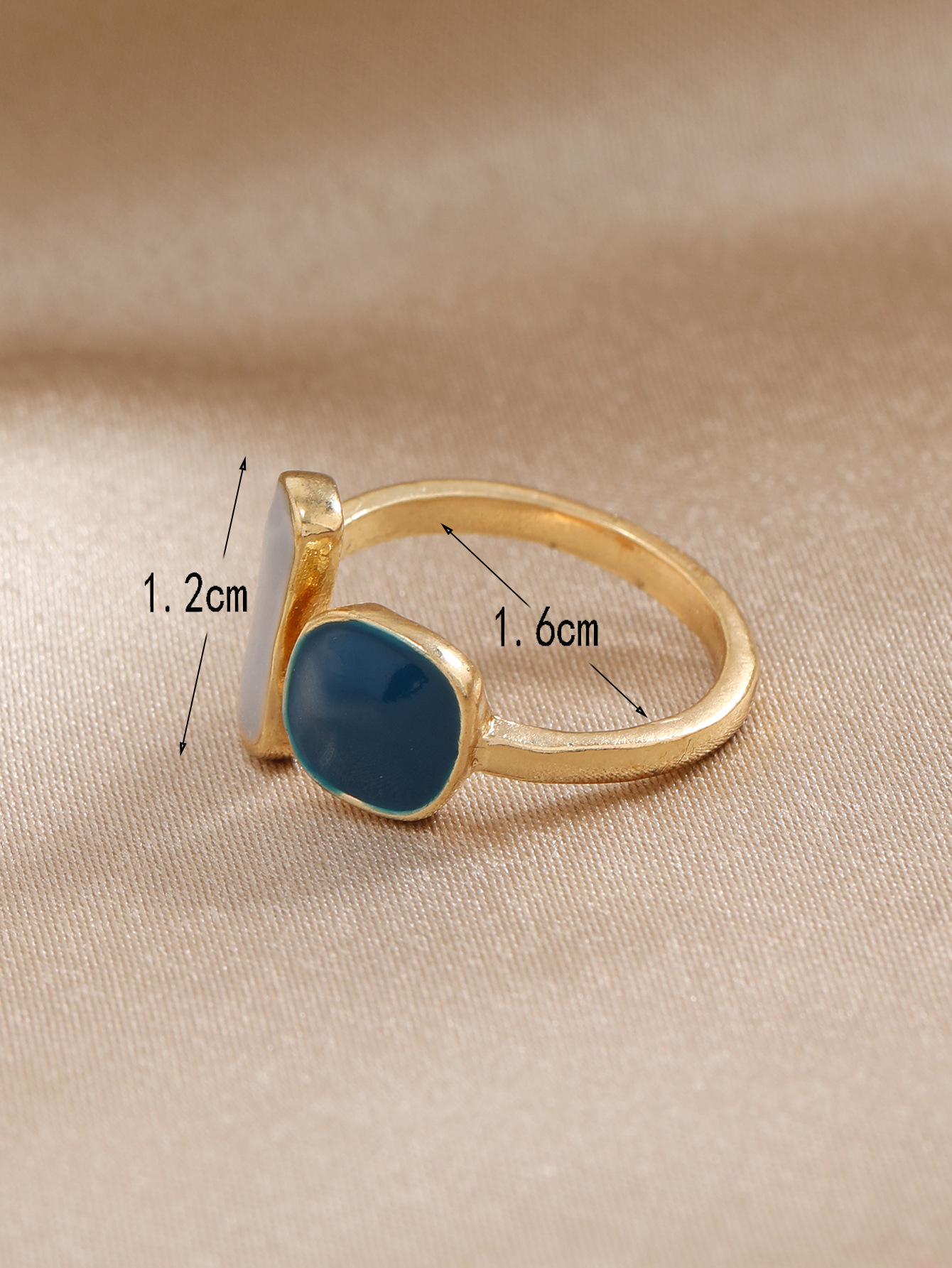 Fashion Geometric Alloy Epoxy Plating Open Ring