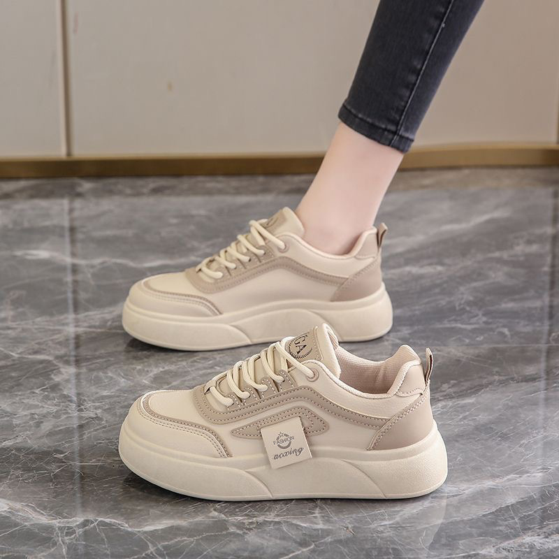 2025 primavera zapatos de mujer nuevos zapatos transpirables pequeños zapatos blancos de mujer versátiles insoles coreanos zapatos deportivos casuales de skate para mujeres image 8