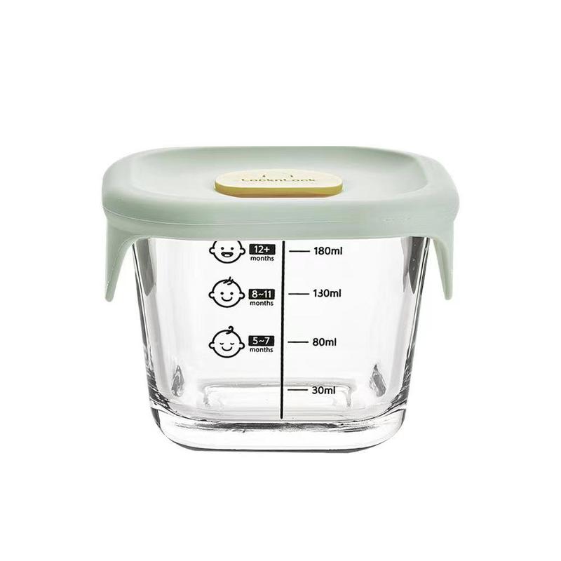 高硼子供用栄養補助食品ボックス、保存ボックス、幼児用ガラス製鮮度保持ボックス、ベビー用栄養補助食品ボウル、蒸し可能な栄養補助食品ボックス|undefined