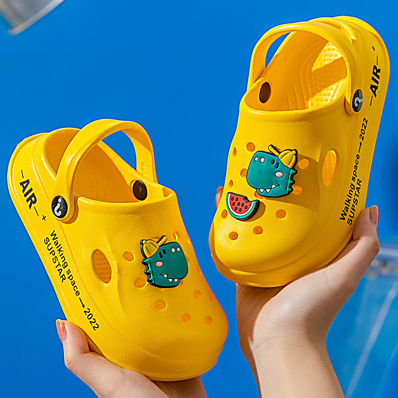 Zapatillas para niños casa verano niños interior lindo Eva bebé niños niñas dibujos animados lindo agujero zapatos