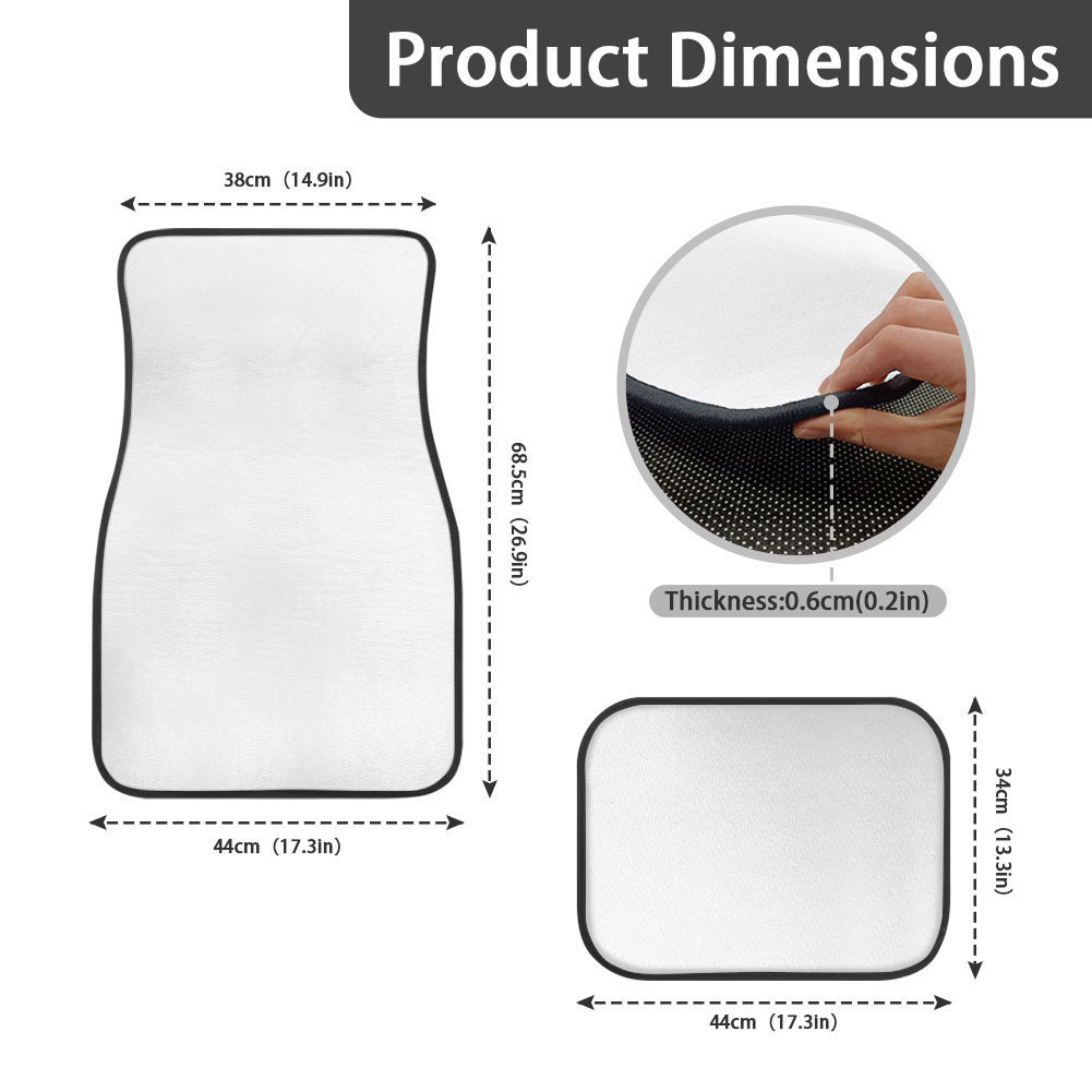 Hot-Selling Stitch Printed Car Floor Mats for Front and Rear Seats, Custom Design with Personalized Prints
