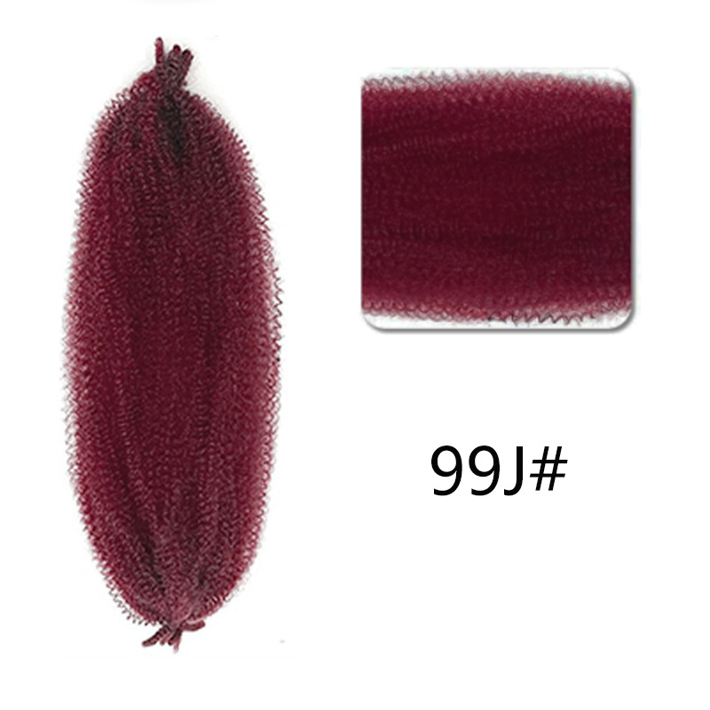 Transfronterizos rizos orugas africanas primavera Afro kinky twist pelucas al por mayor