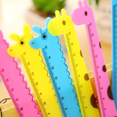 A Giraffe Ruler Cartoon Animal Cute 15cm Plastic Ruler Office Supply Gift Manufacturer Wholesale