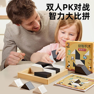 Black and White Hidden Building Block Puzzle Educational Toy Intelligence Development Logical Thinking Training Children Cross-Border Wholesale Dropshipping