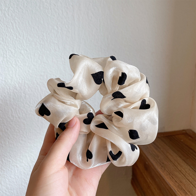 Cuerda para el cabello de intestino grueso retro francés para mujer, satén de alta gama, cuerda para el cabello coreana, cuerda para el cabello Mori, accesorios para el cabello, tocado grande