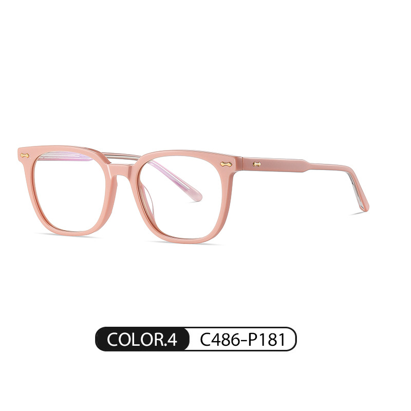 Nueva placa hecha a mano gafas de Marco artístico fresco liso gafas PS8802 miopía anti-azul gafas de luz de las mujeres