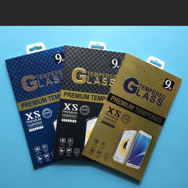 手机钢化膜中性烫金纸质包装盒 适用于苹果 VIVO等各类品牌包装