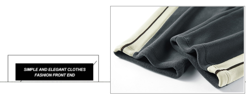 Polar opstaande kraag sweatshirt jas met winterse toevoeging dikke sportpak voor heren, Olympische fleece warme tweedelige set_voghion.com