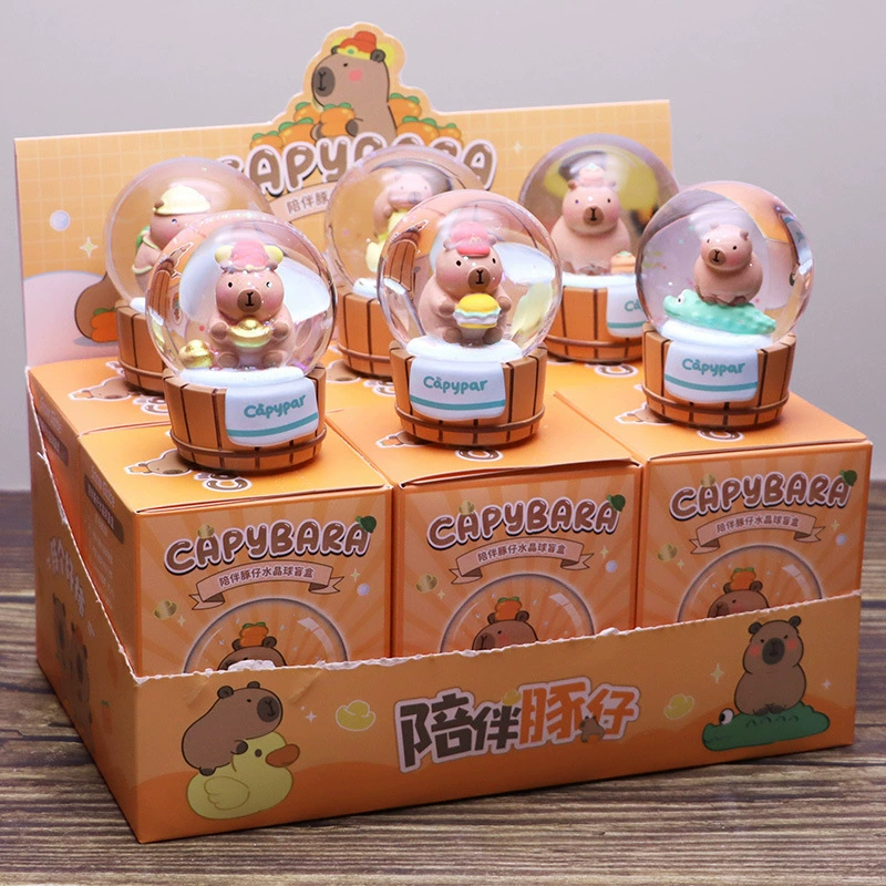 Милая мультяшная коричневая собака путешественник Хрустальный шар бесшумная коробка милая собака с большими ушами светящаяся подвеска Бутик