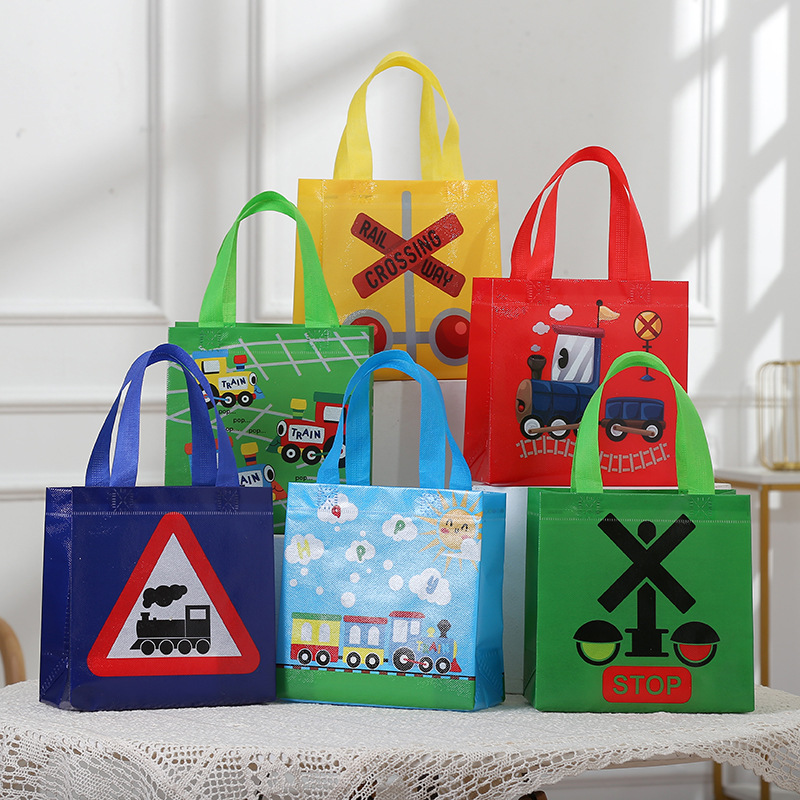 印花包装袋交通手提袋无纺布节日礼物礼品袋子批发服饰购物袋子