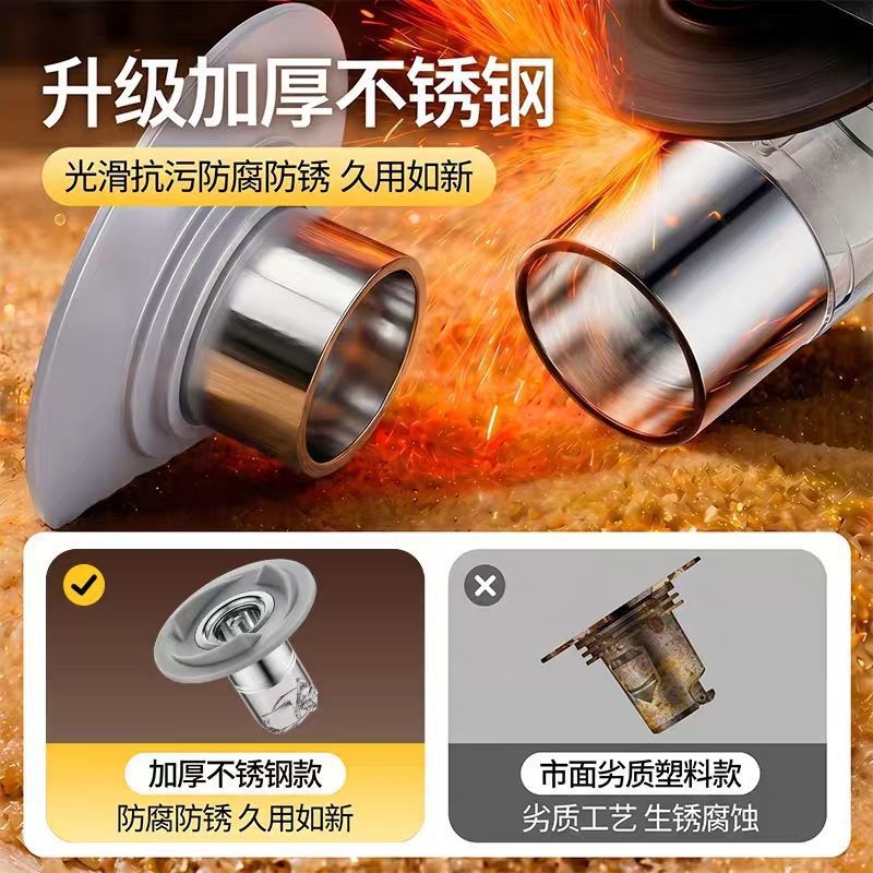 Universal acero inoxidable vórtice drenaje de suelo filtro de cabello pantalla de baño alcantarillado cubierta de sellado anti-insecto anti-olor