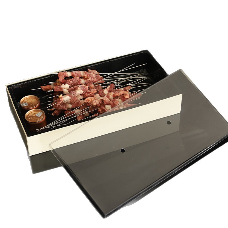 Caja de comidas desechable multi-tamaño de grado alimenticio para llevar caja de embalaje comercial de madera para acampar comida sushi degradable