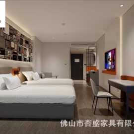 全季家具双人床床箱电视柜出租屋酒店标间全套酒店家具全套定制