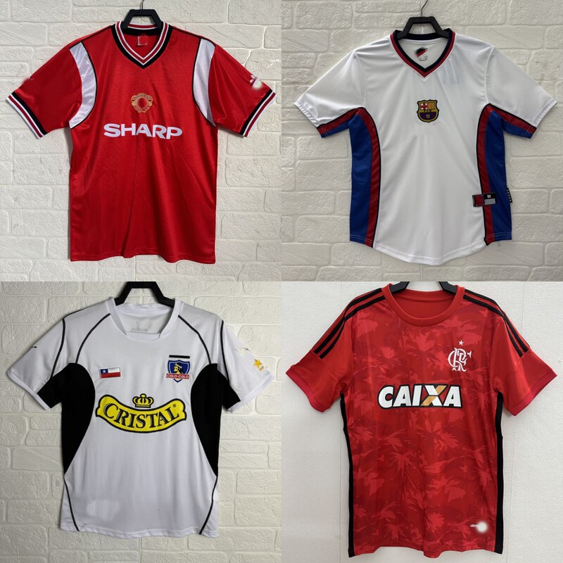 Retro Series Home and Away Jersey Wear Classic Nostalgic Retro Short-Sleeved Jersey Football Uniform Joint Name