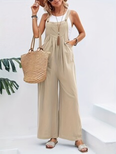 N 80955 Solid Color Casual Overalls �͹ű���ѝ �羳����