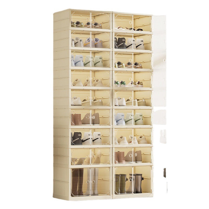 Folded shoe cabinet is free of charge with a large capacity multi…