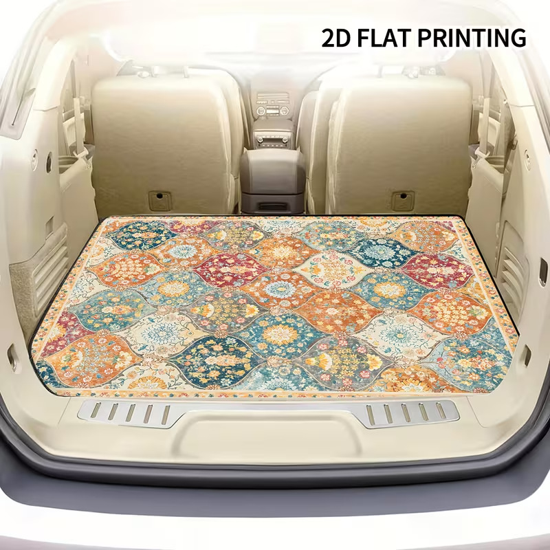 Cross-Border Temu Crystal Velvet Persian-Style Car Floor Mats, Universal for All Seasons, Dust-Proof, Wear-Resistant, Easy-Care Mats